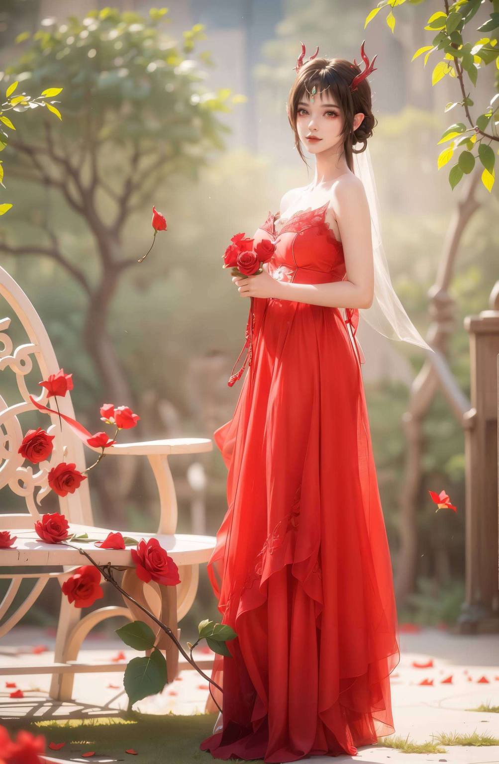 云落小美女壁纸图片可爱:国漫女神AI精选免费壁纸秀iPad桌面图片