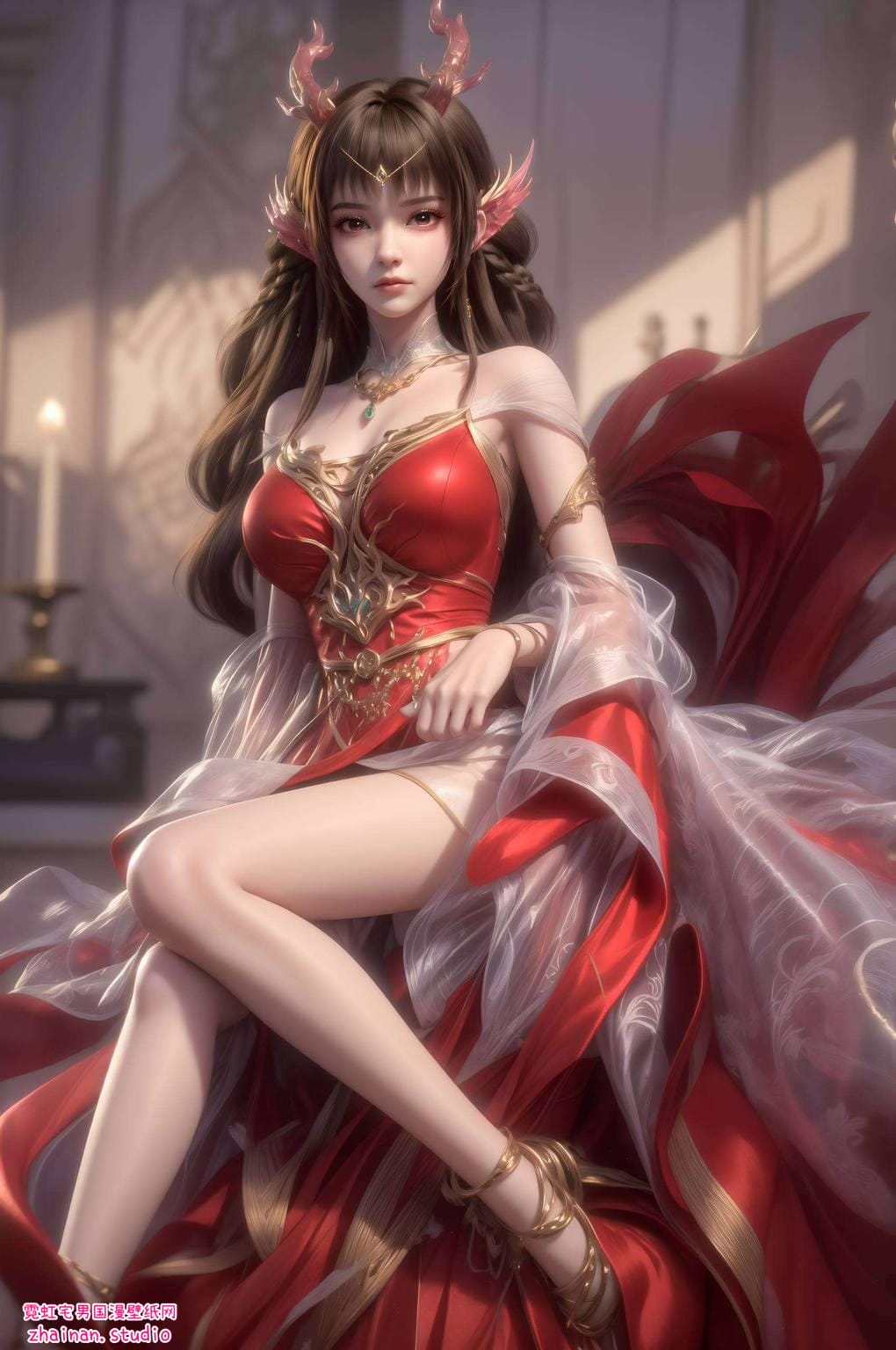 云落小美女壁纸图片可爱:国漫女神AI精选免费壁纸秀iPad桌面图片