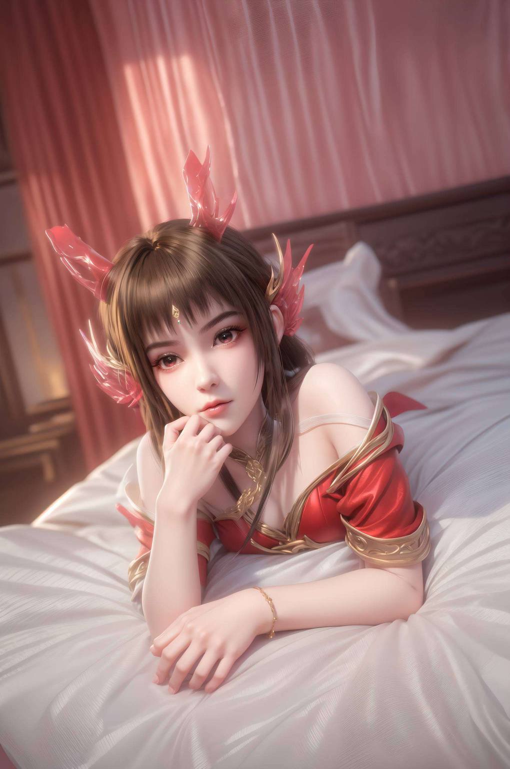 云落小美女壁纸图片可爱:国漫女神AI精选免费壁纸秀iPad桌面图片