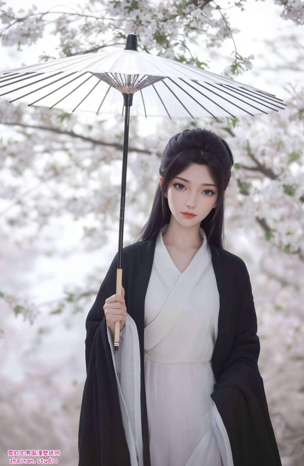 云韵壁纸图片动漫版：AI绘画国漫女主高清AI人物表情素材护眼电脑艺术壁纸