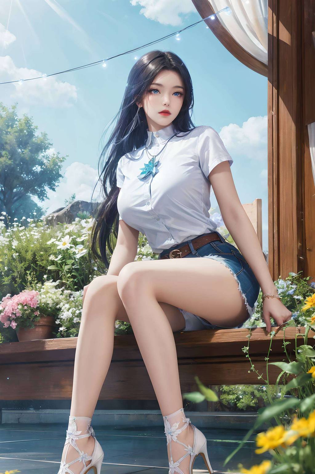 斗罗大陆凌落宸平板壁纸高清：AI绘画角色笑容素材动漫壁纸安卓粉色