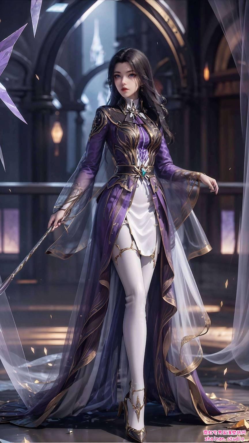 斗罗大陆凌落宸平板壁纸高清：AI绘画角色笑容素材动漫壁纸安卓粉色