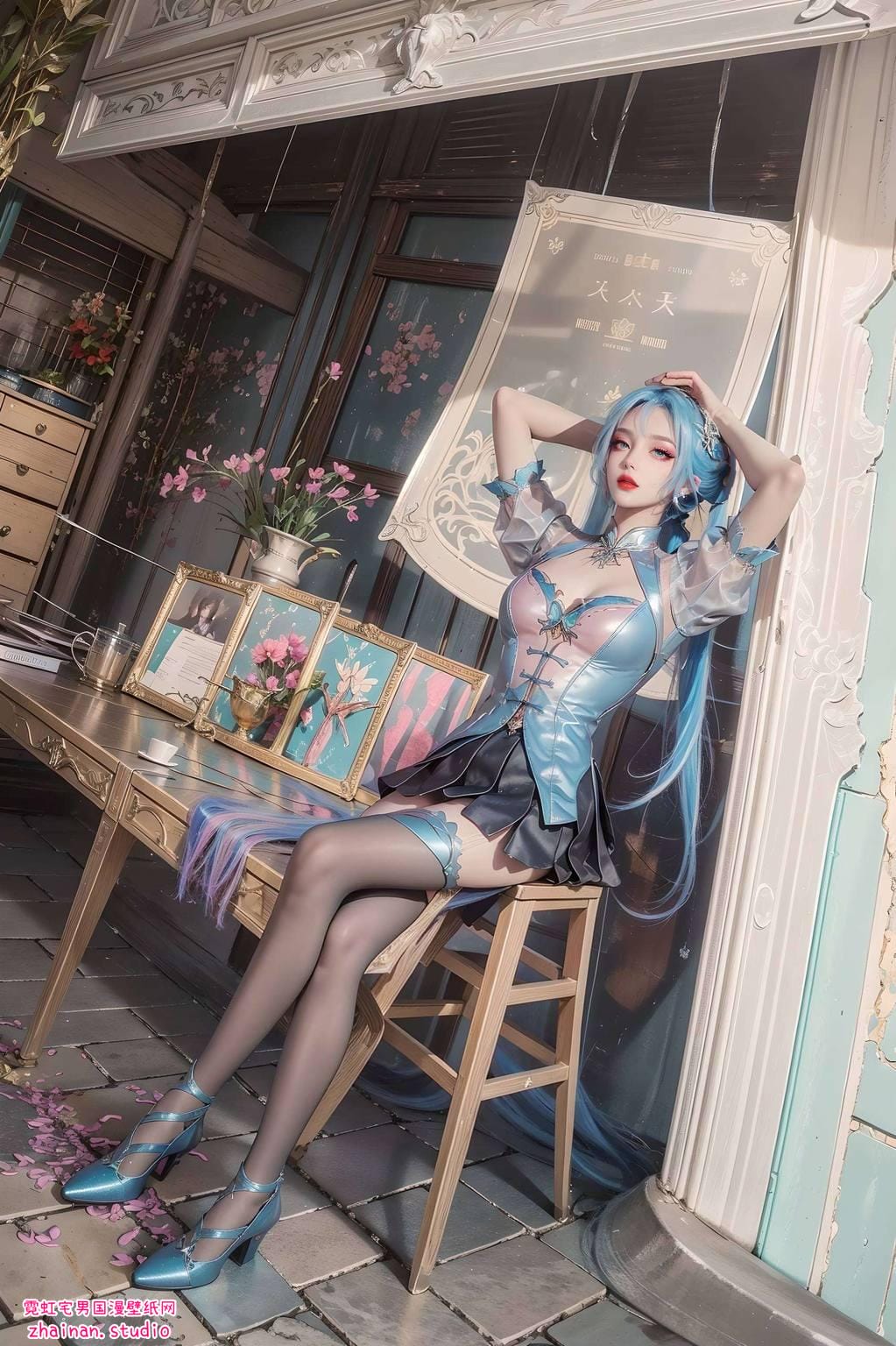 唐舞桐国漫壁纸：ai绘画角色pose素材二次元壁纸ipad最美壁纸