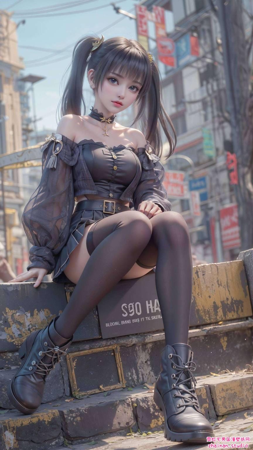 免费紫妍壁纸：ai绘画角色体态素材完美像素ipad桌面背景