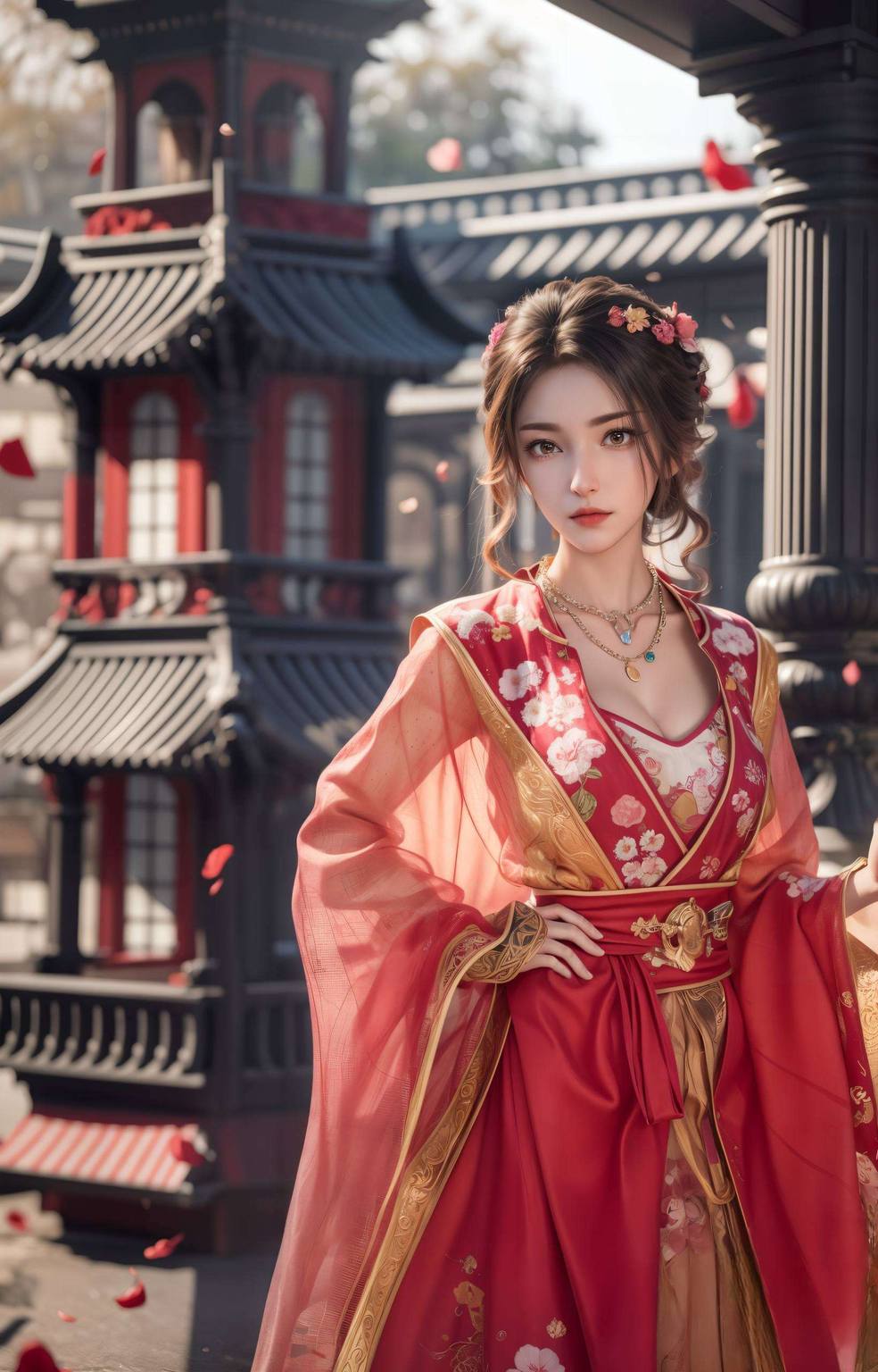 李寒衣问剑动漫壁纸：ai绘画国漫女主高清ai人物表情素材极简壁纸平板1920×1080-皮皮兔动漫