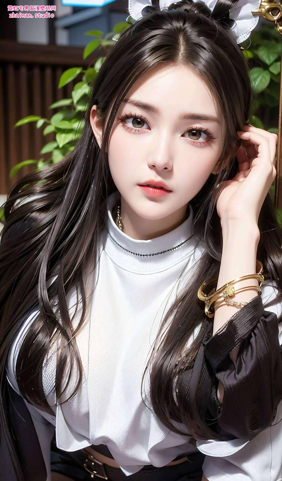 李寒衣问剑动漫壁纸:ai绘画国漫女主高清ai人物表情素材极简壁纸平板1920×1080