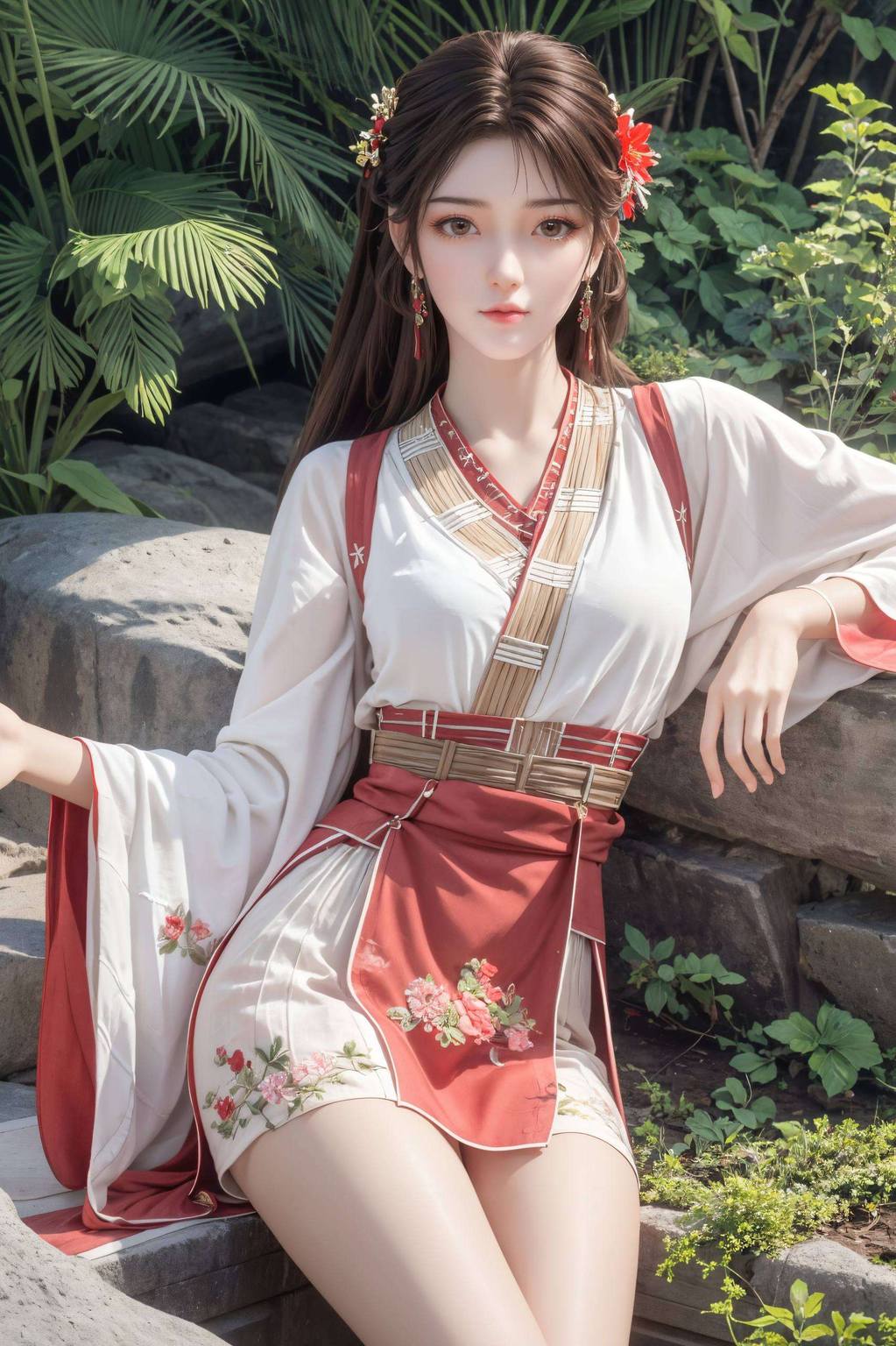 荒天帝火灵儿火桑树：国漫女主高清AI绘画与表情素材