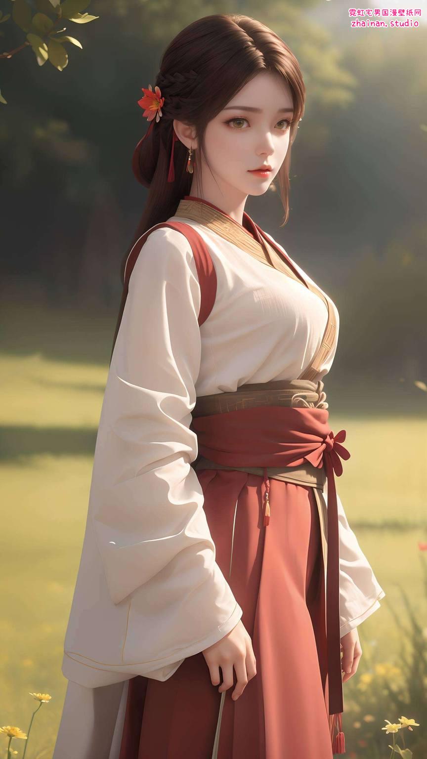 荒天帝火灵儿火桑树：国漫女主高清AI绘画与表情素材