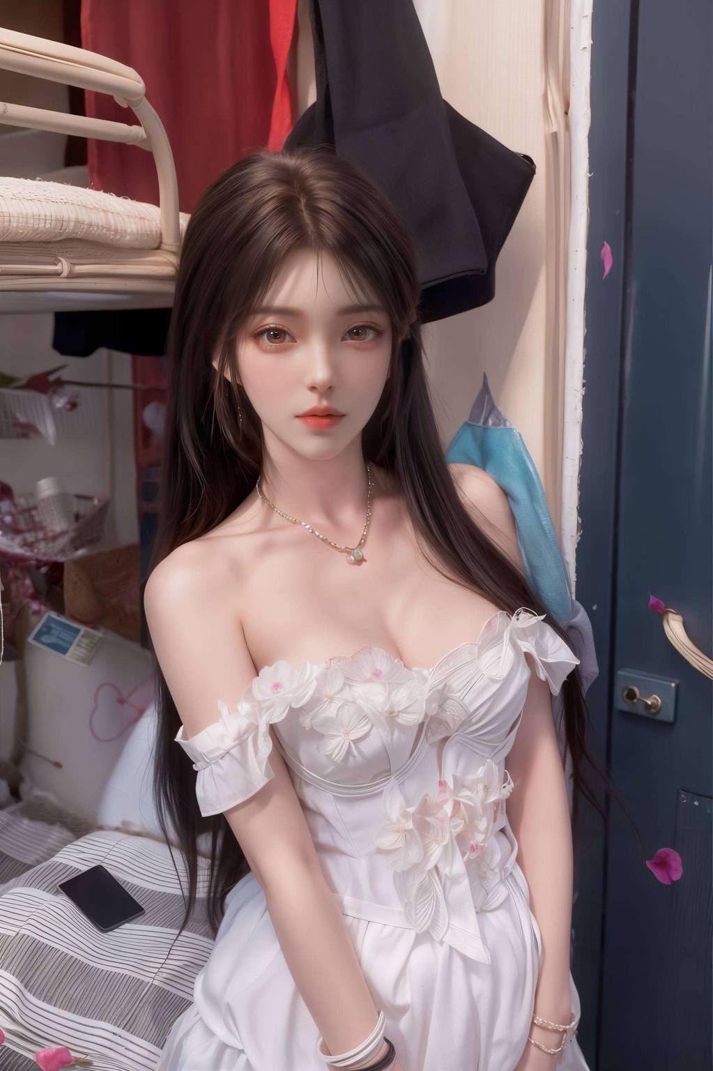 星空壁纸火灵儿：ai绘画国漫女主特写游戏壁纸电脑桌面背景