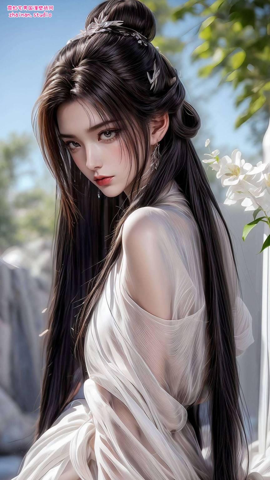 诛仙陆雪琪端游壁纸：AI绘画角色pose素材精细角色电脑炫彩壁纸-皮皮兔动漫