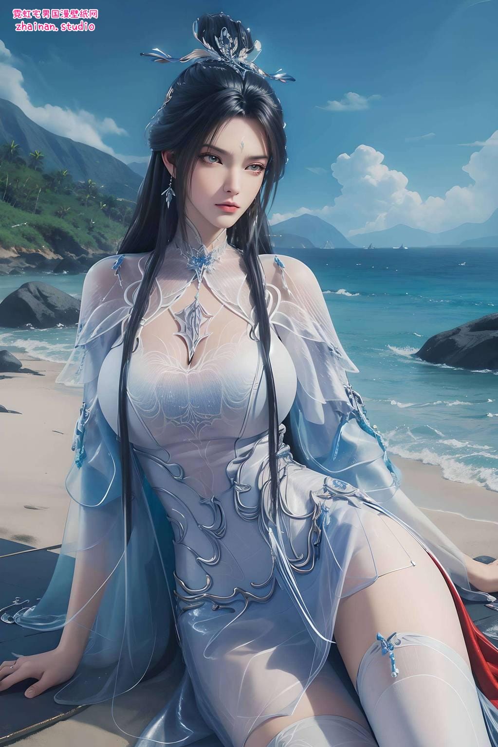 诛仙陆雪琪端游壁纸：AI绘画角色pose素材精细角色电脑炫彩壁纸