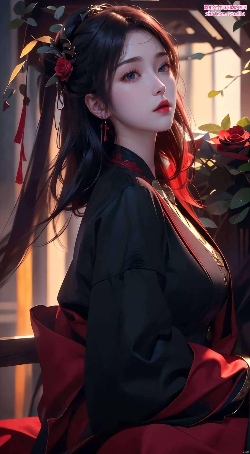 云韵写真壁纸：AI绘画人物动作参考图免费壁纸秀iPad背景图片