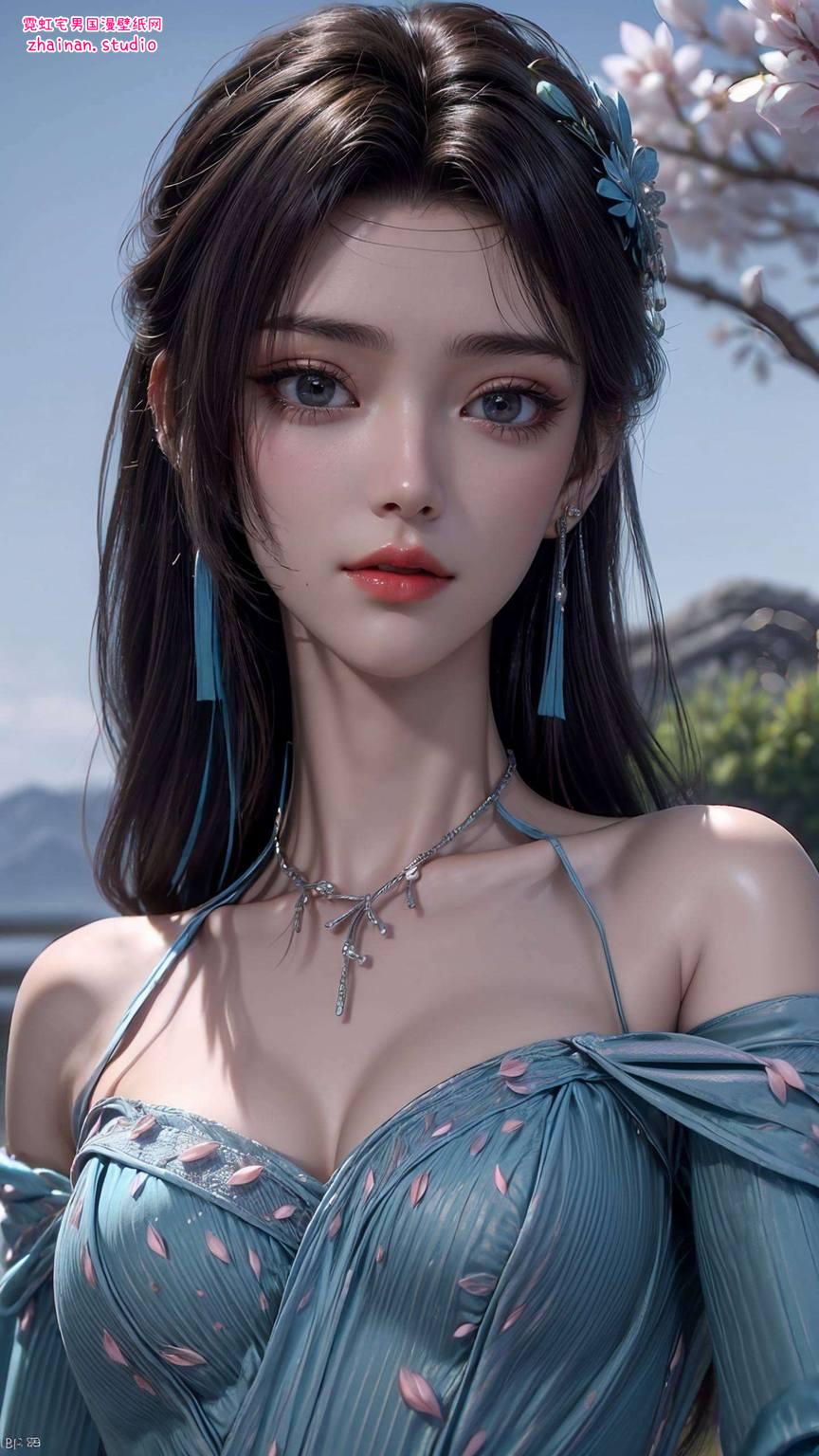 云韵写真壁纸：AI绘画人物动作参考图免费壁纸秀iPad背景图片