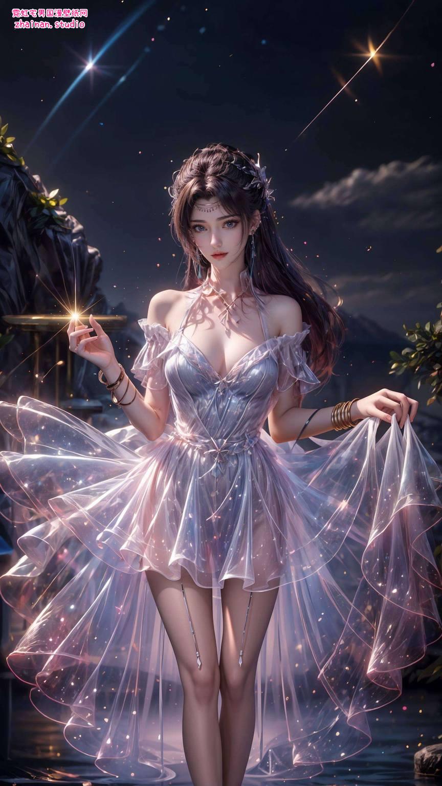 云韵写真壁纸：AI绘画人物动作参考图免费壁纸秀iPad背景图片