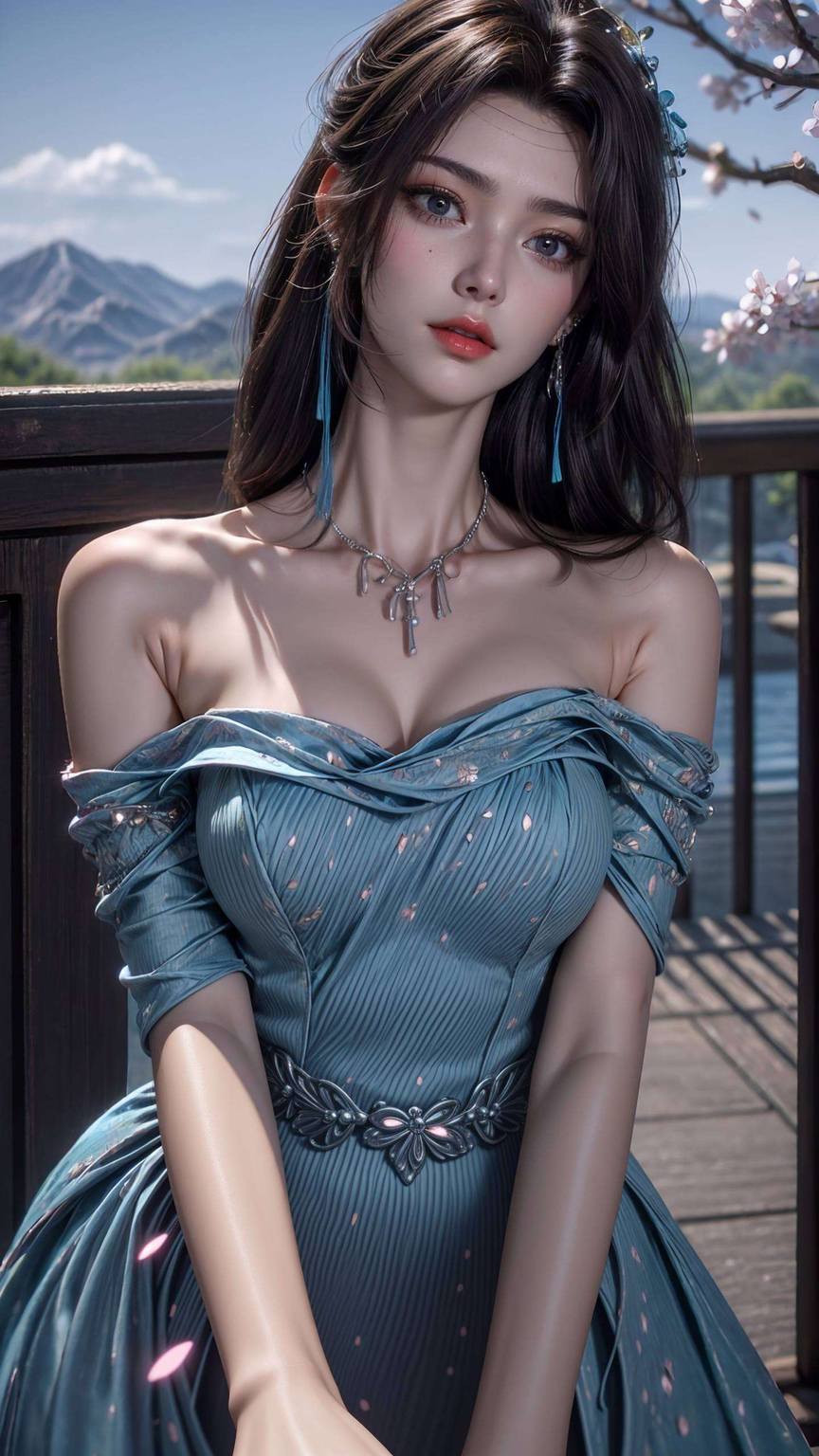 云韵写真壁纸：AI绘画人物动作参考图免费壁纸秀iPad背景图片