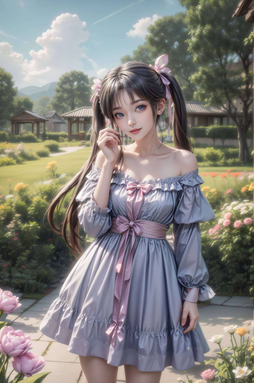 赵丽颖碧瑶高清壁纸：精美AI绘画国漫女主完美像素Win10粉色主题-皮皮兔动漫