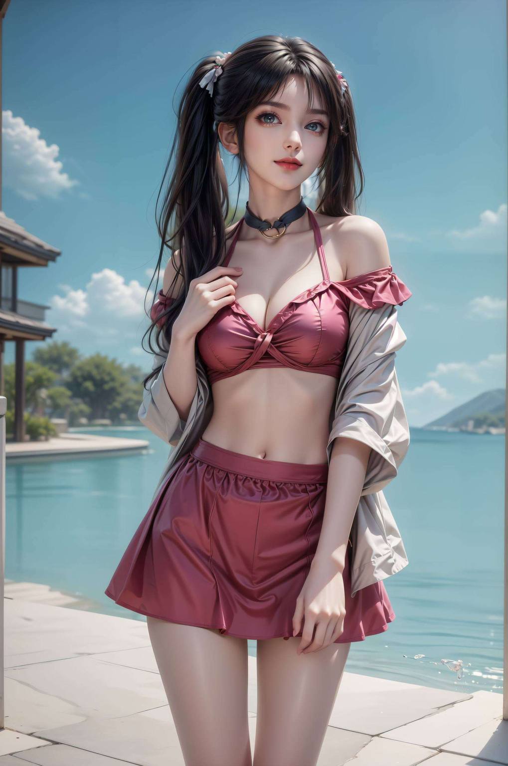 赵丽颖碧瑶高清壁纸：精美AI绘画国漫女主完美像素Win10粉色主题