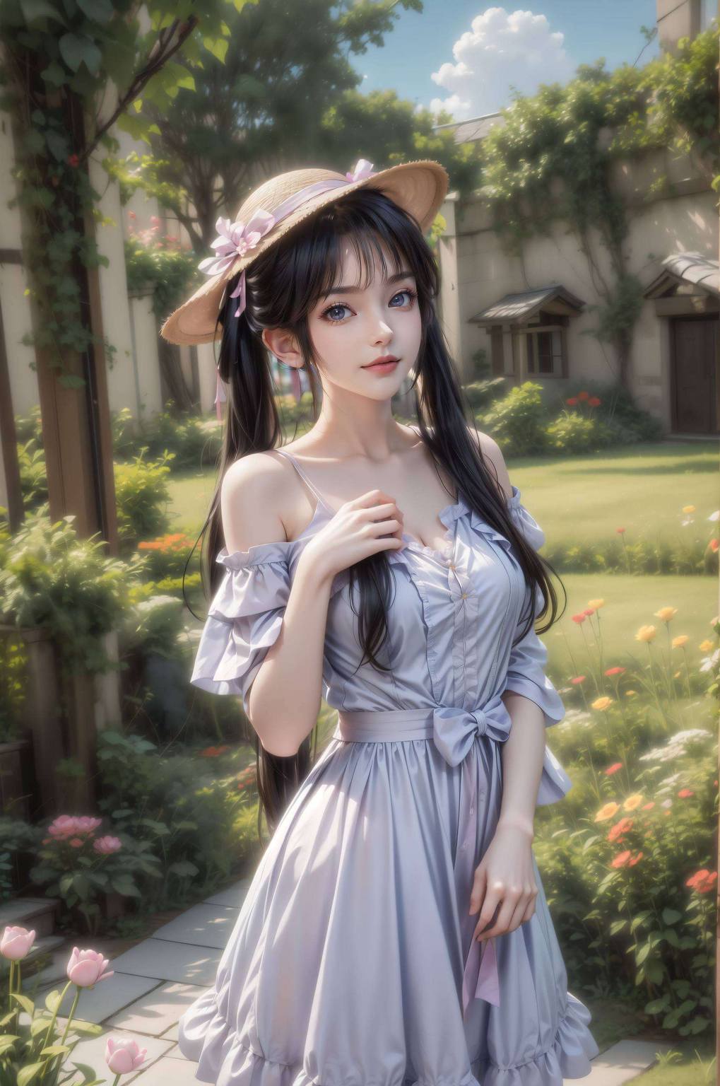 赵丽颖碧瑶高清壁纸：精美AI绘画国漫女主完美像素Win10粉色主题