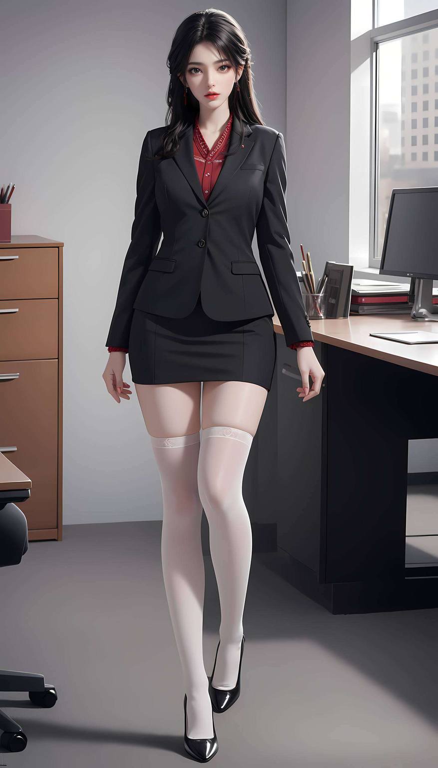 火灵儿哭的壁纸去水印：AI绘画人物动作参考图二次元壁纸iPhone炫彩壁纸