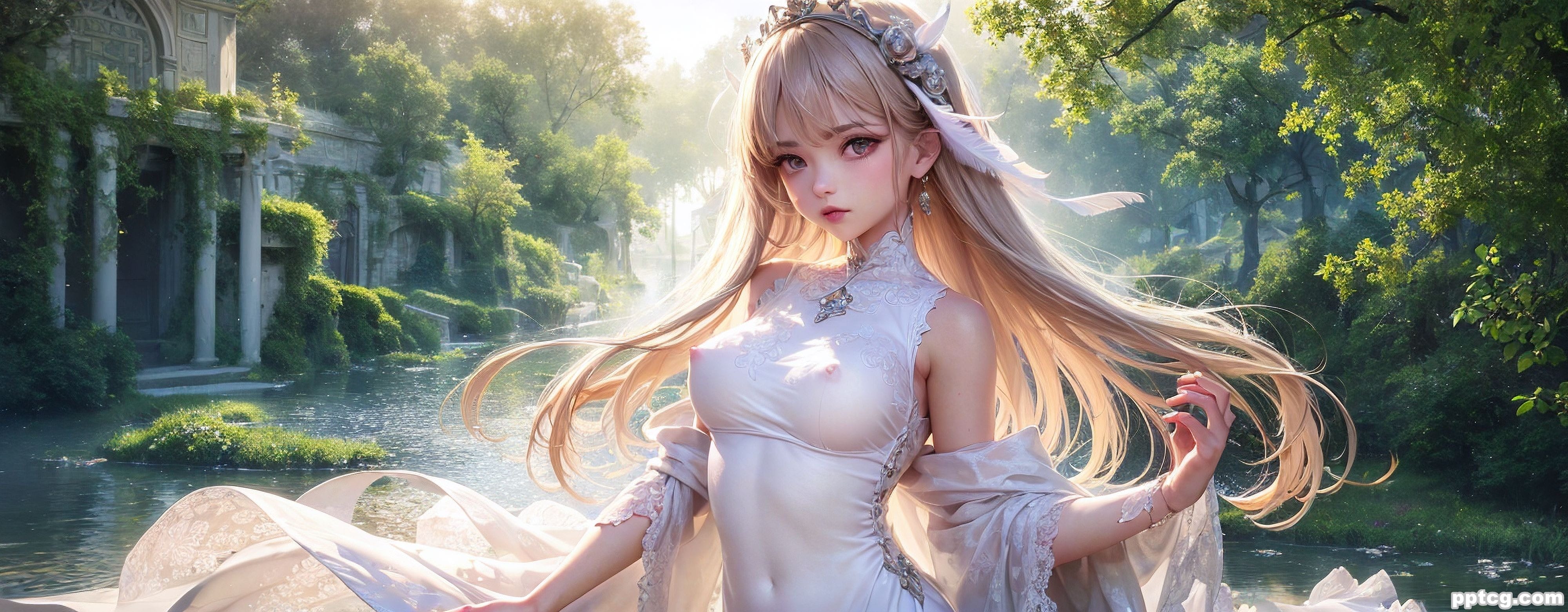 【AI艺术】AI Art Hfanhub White Dress Princess Vol.1<11P><8K>-皮皮兔动漫