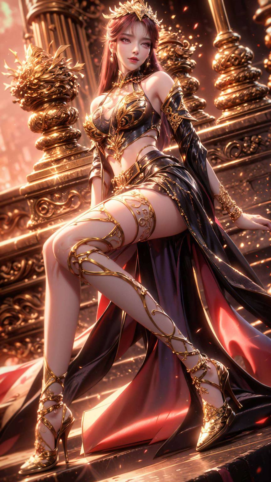 百炼成神漫画毒血夫人高清AI人物神态素材完美像素iPad粉色收藏