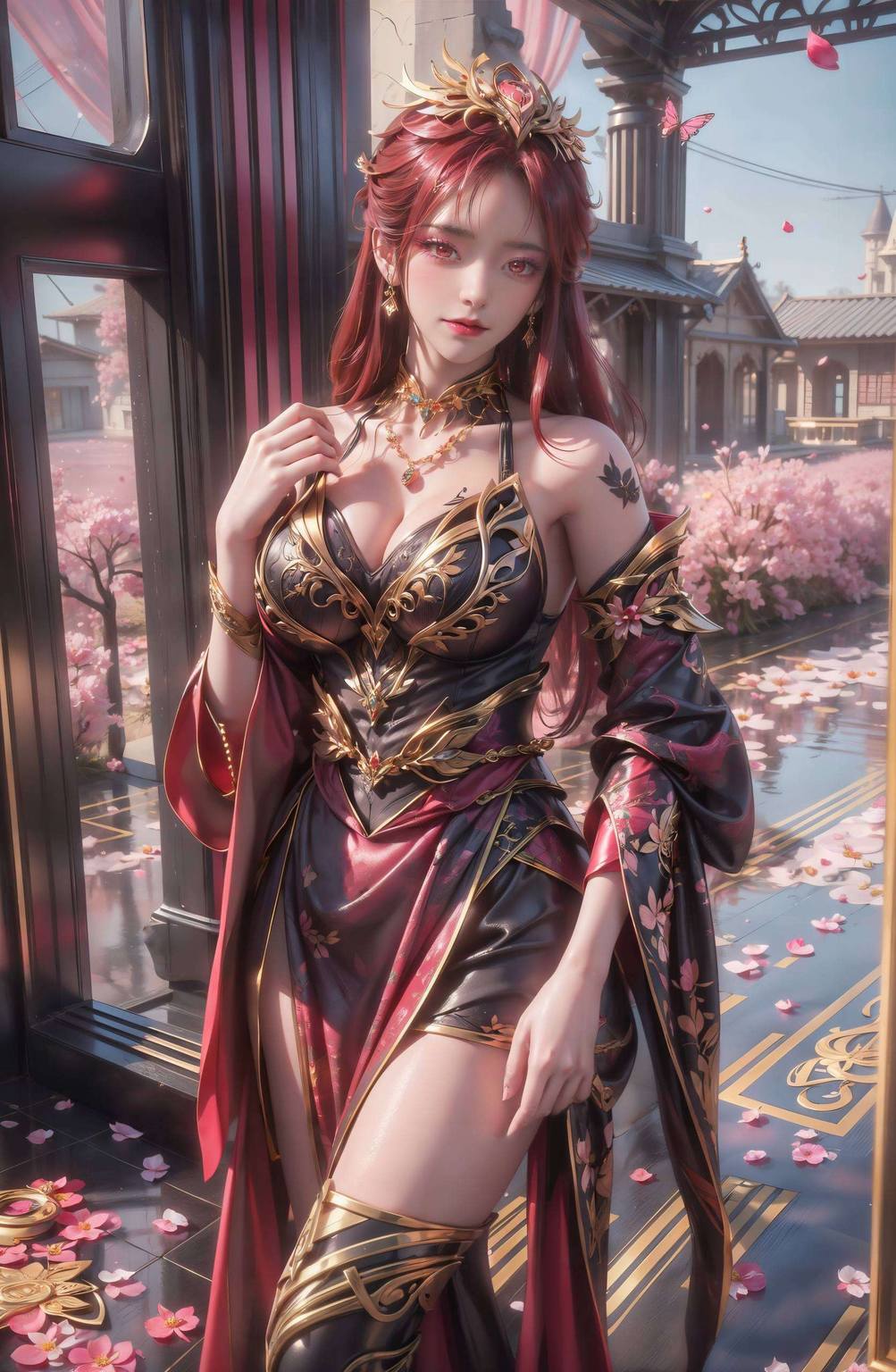 百炼成神漫画毒血夫人高清AI人物神态素材完美像素iPad粉色收藏