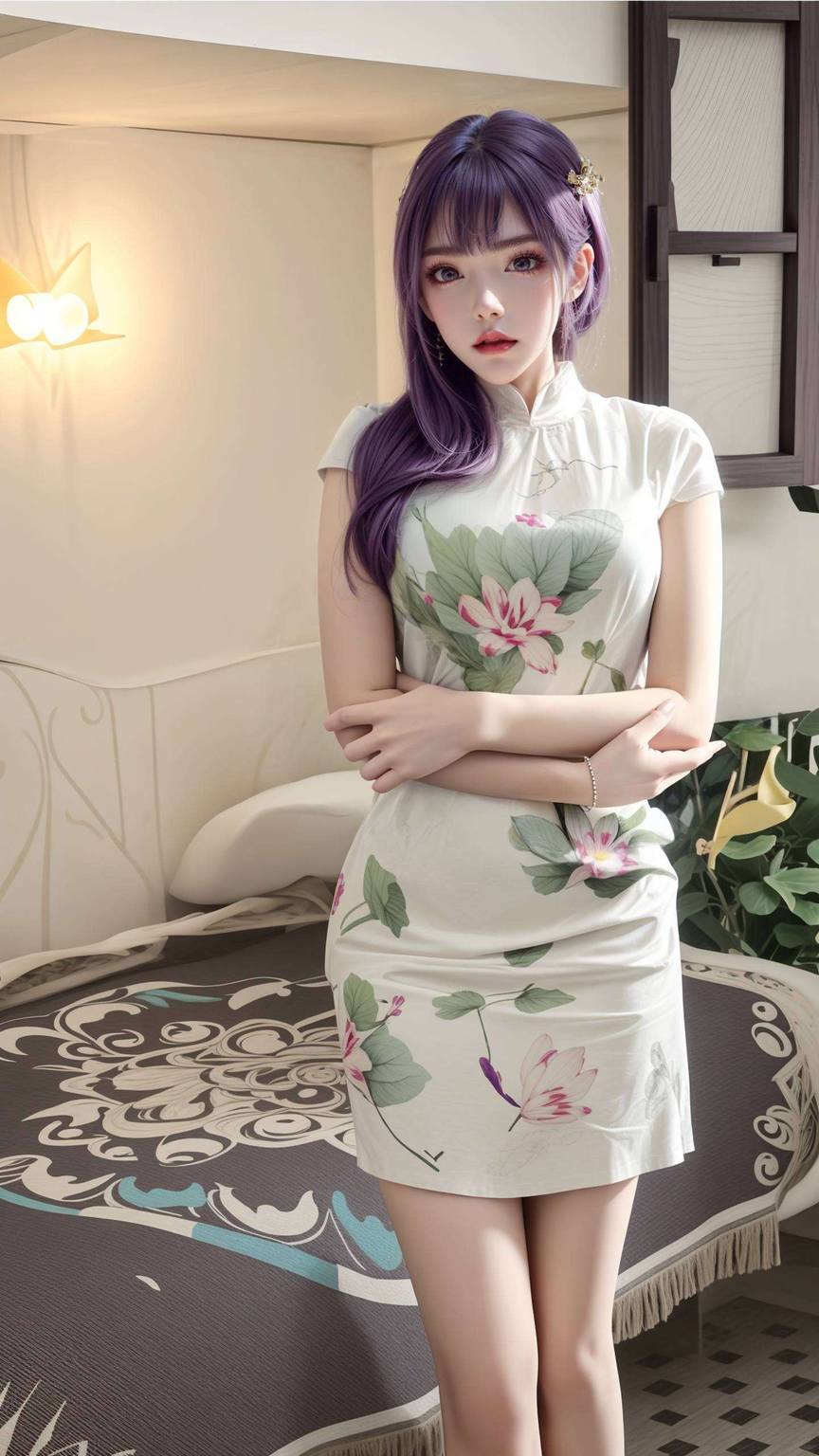 天穹泳装壁纸：AI绘画国漫女主高清人物表情素材