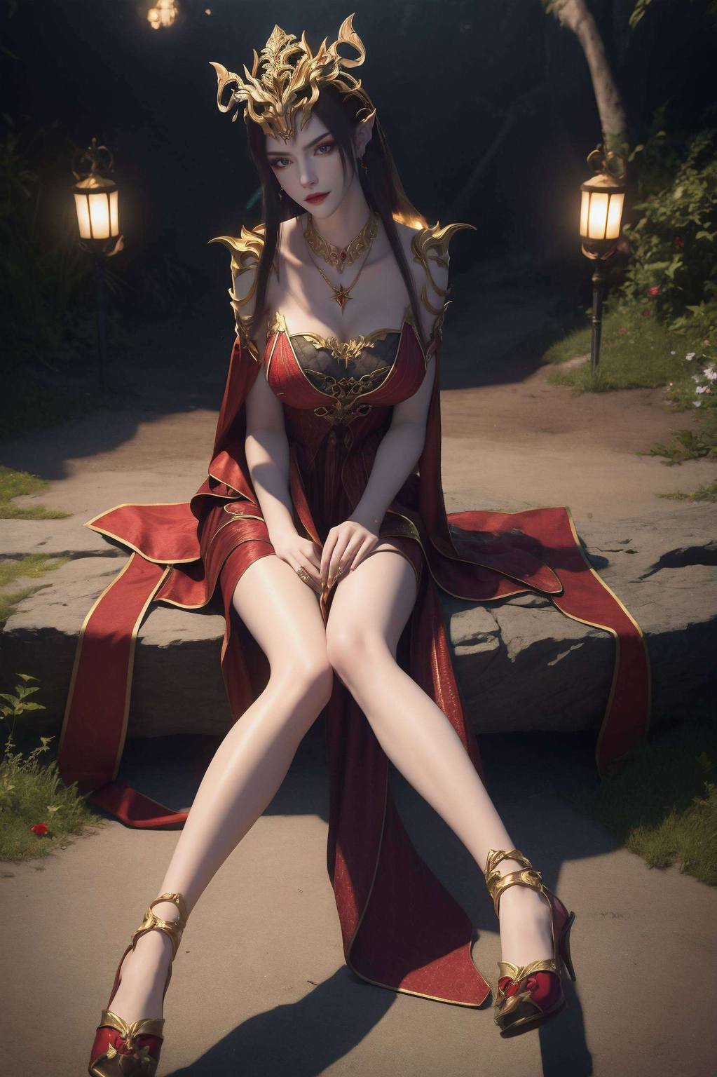 斗破苍穹人物美杜莎精美AI绘画国漫女主免费下载