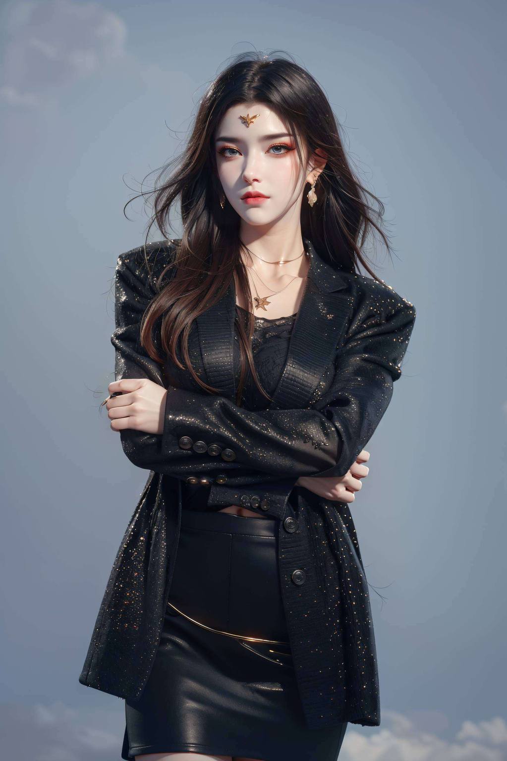 斗破苍穹人物美杜莎精美AI绘画国漫女主免费下载