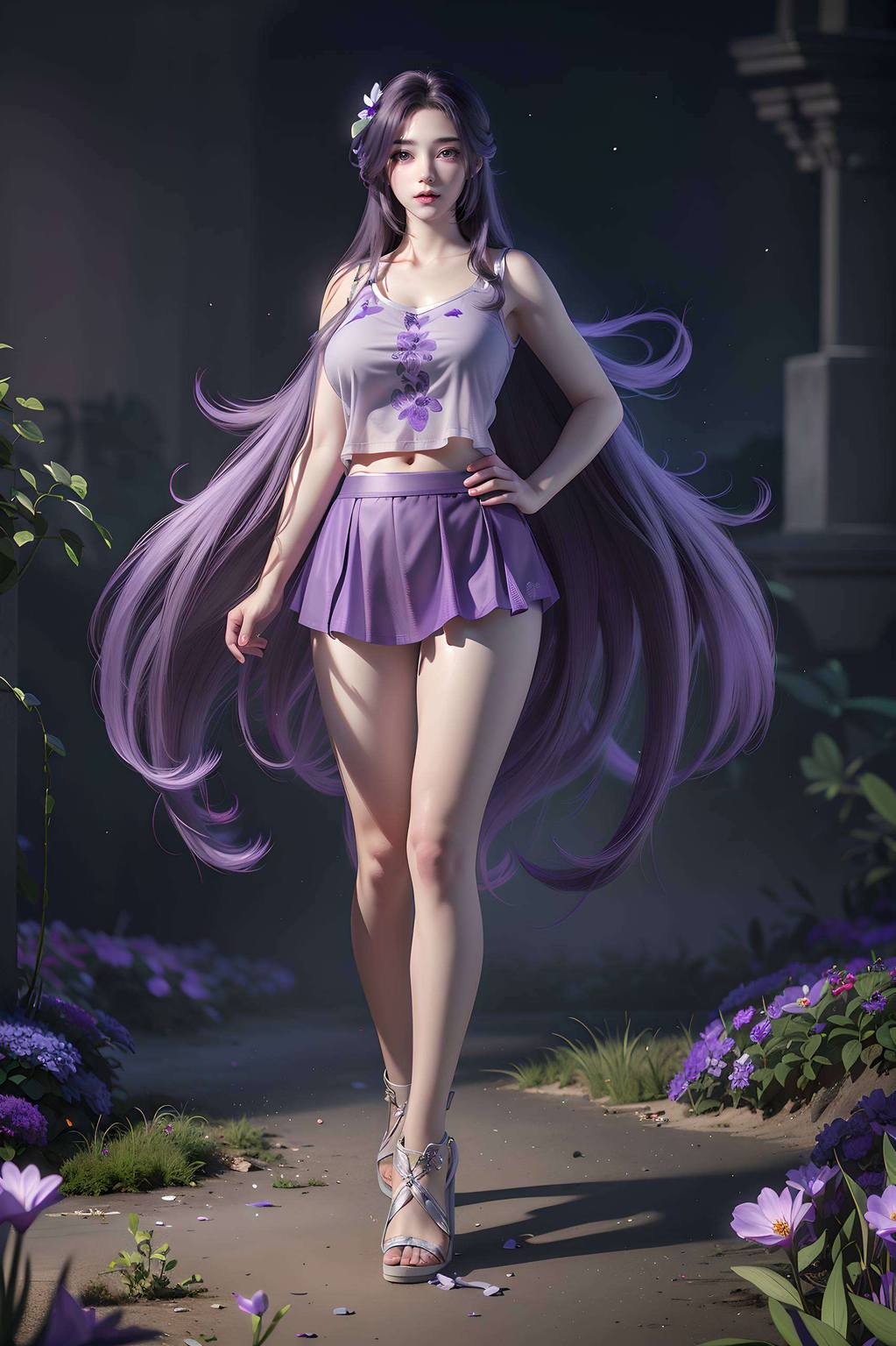 魔女云曦高清壁纸：AI绘画国漫女主与角色骨骼素材免费下载