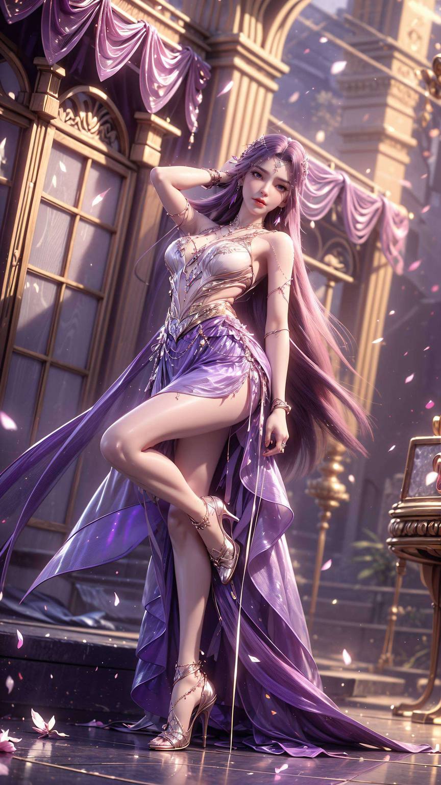 魔女云曦高清壁纸：AI绘画国漫女主与角色骨骼素材免费下载