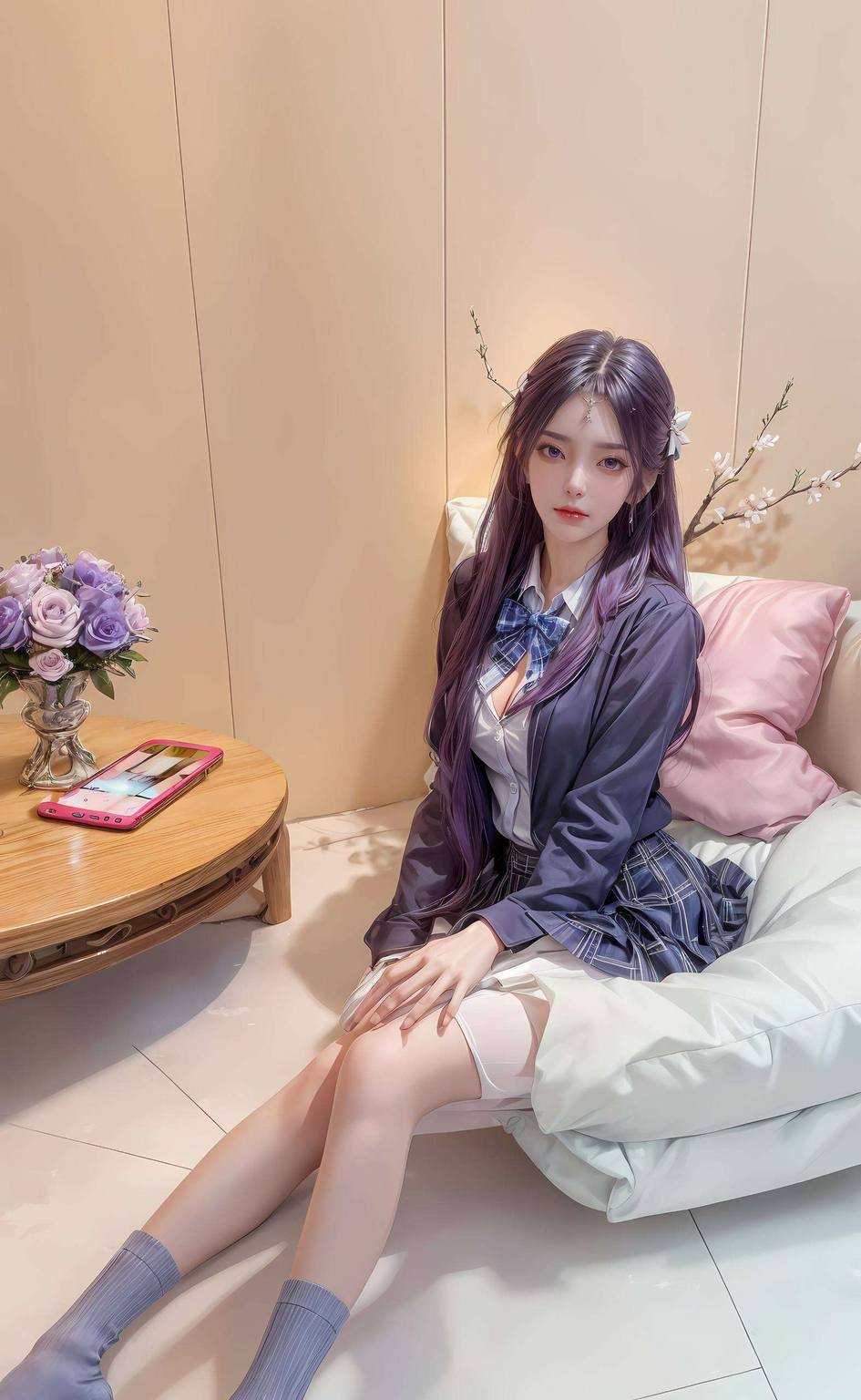 魔女云曦高清壁纸：AI绘画国漫女主与角色骨骼素材免费下载