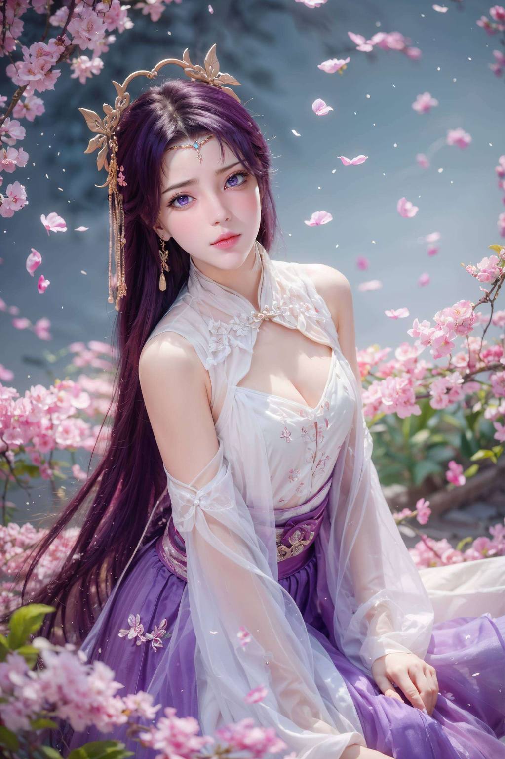 魔女云曦高清壁纸：AI绘画国漫女主与角色骨骼素材免费下载