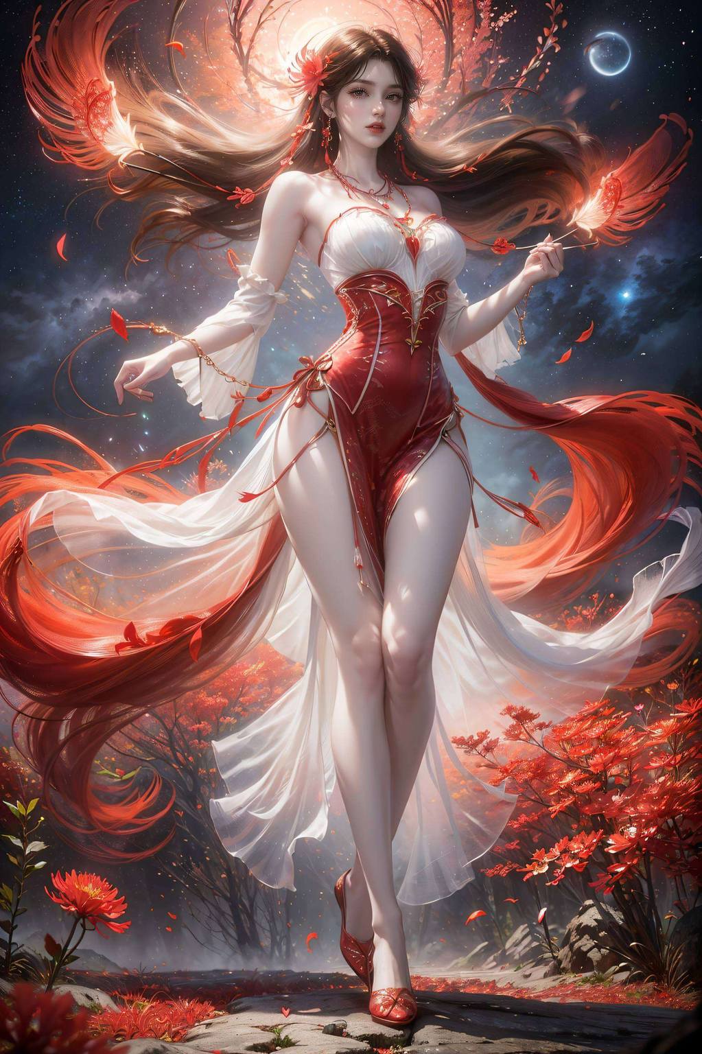 火灵儿裸妆高清AI人物神态素材壁纸-皮皮兔动漫