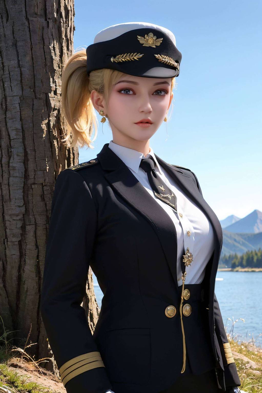 雄兵连怜风精美壁纸图文并茂图片：AI绘画国漫女主高清AI人物表情素材二次元壁纸安卓墙纸