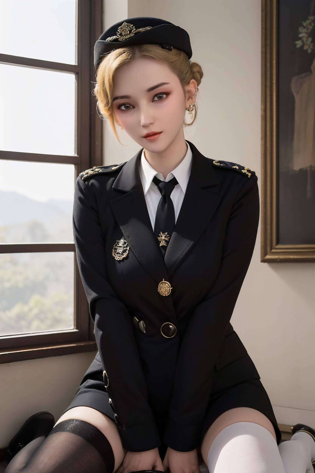 雄兵连怜风精美壁纸图文并茂图片：AI绘画国漫女主高清AI人物表情素材二次元壁纸安卓墙纸