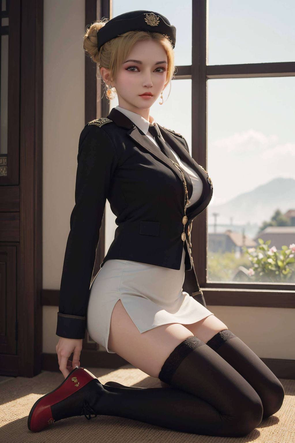 雄兵连怜风精美壁纸图文并茂图片：AI绘画国漫女主高清AI人物表情素材二次元壁纸安卓墙纸