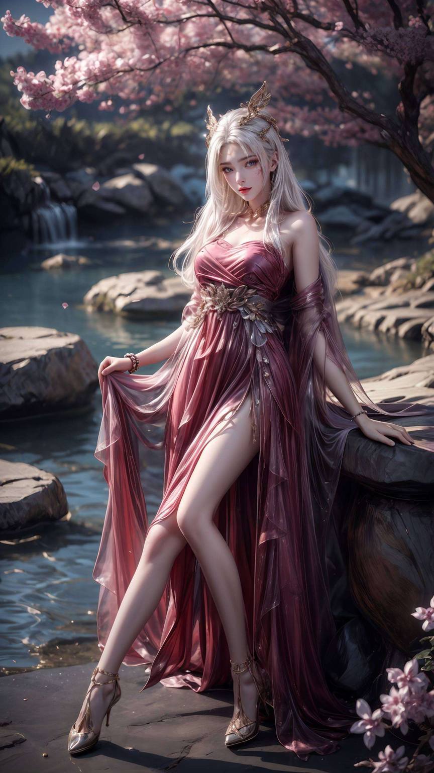 天狐仙子动态图：超清晰AI绘画国漫女主免费壁纸合集iPad粉色