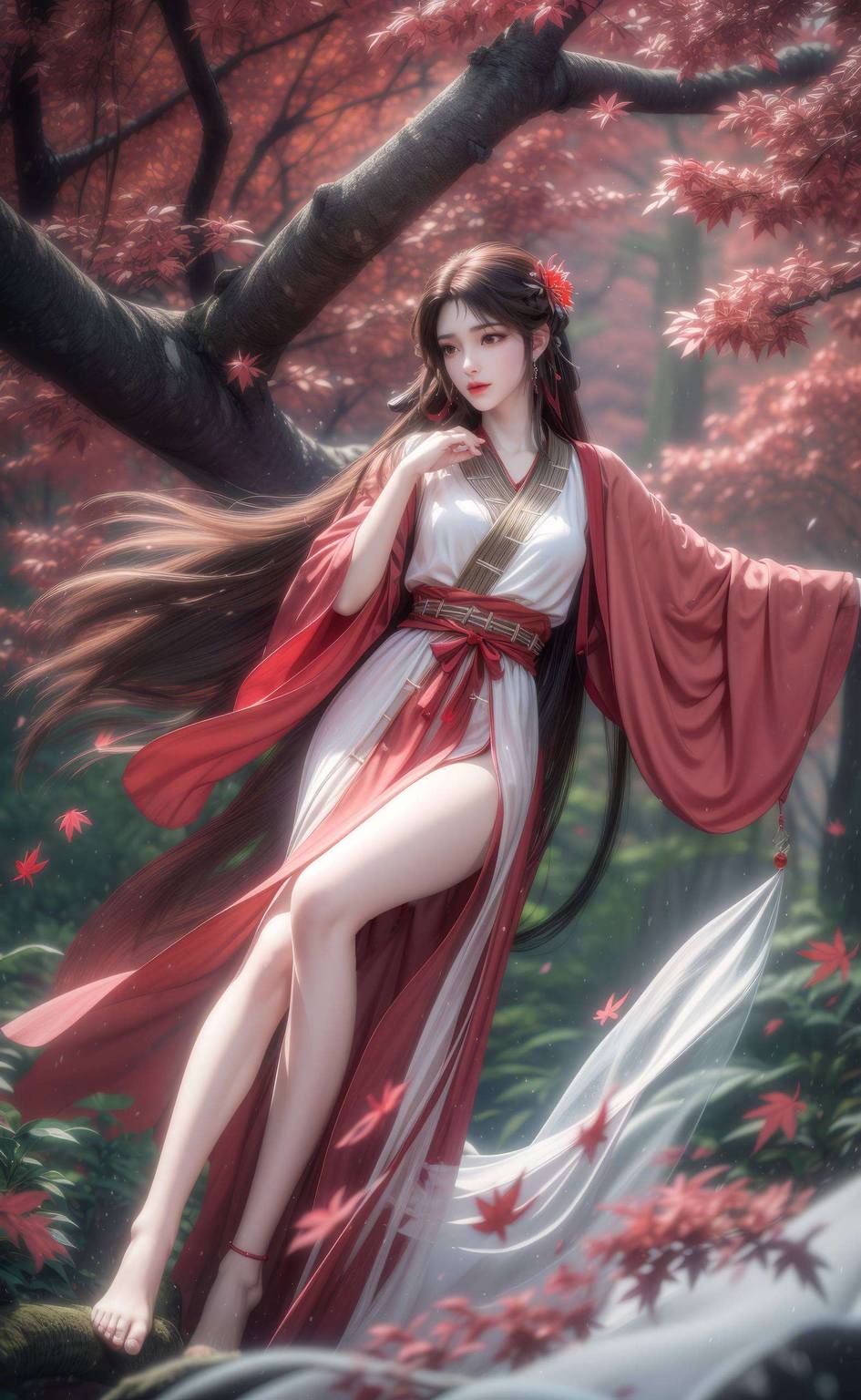 火灵儿壁纸头像动漫高清：AI绘画国漫女主与角色骨骼素材