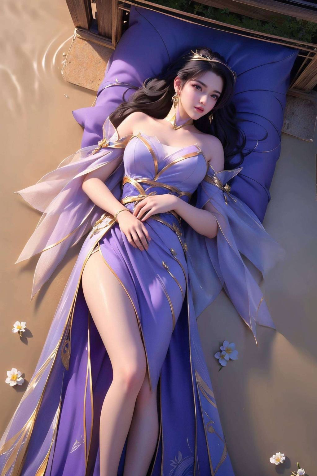 仙武传楚灵玉壁纸相框：AI绘画全屏姿势素材免费包-皮皮兔动漫