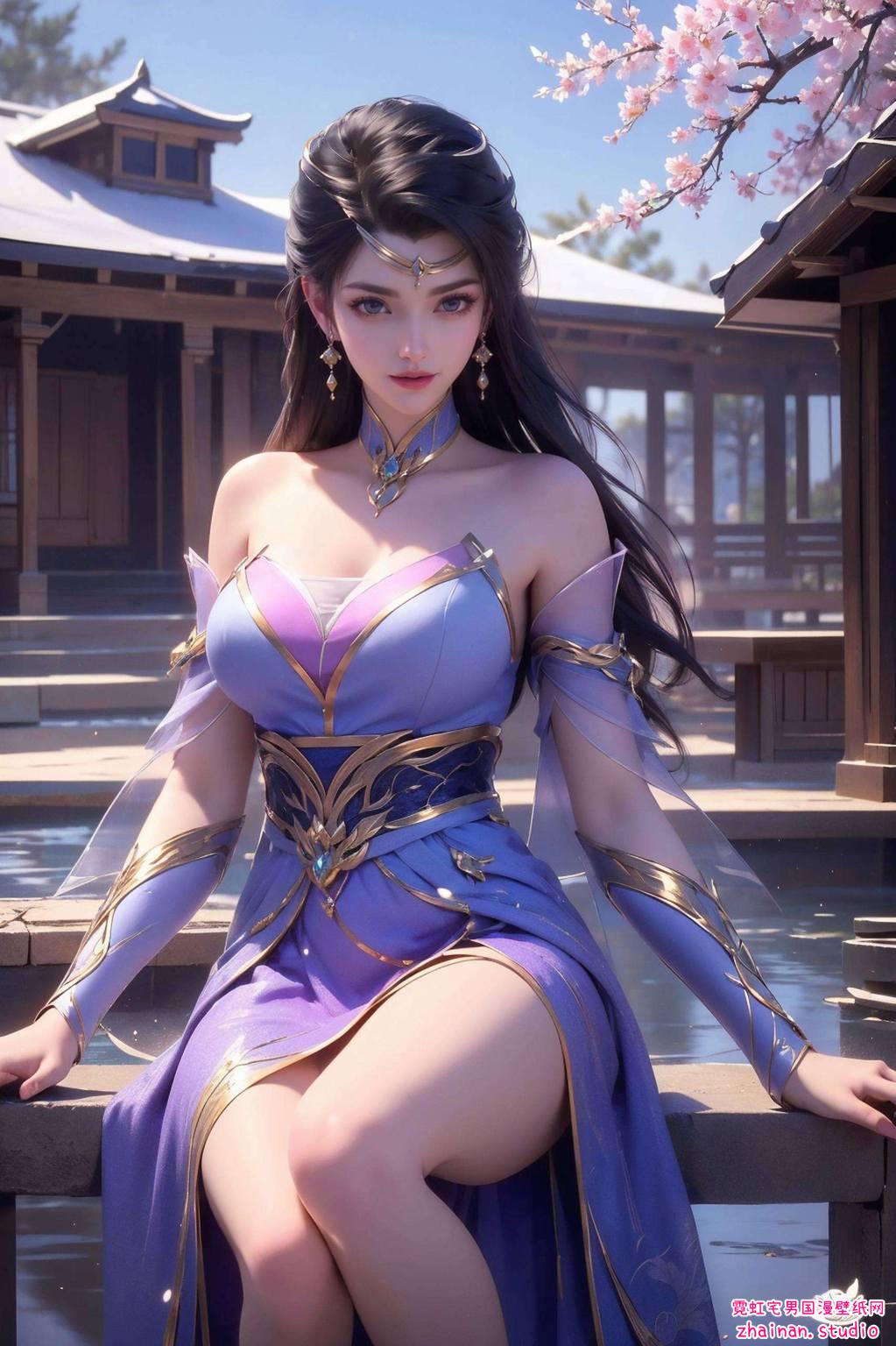 仙武传楚灵玉壁纸相框：AI绘画全屏姿势素材免费包