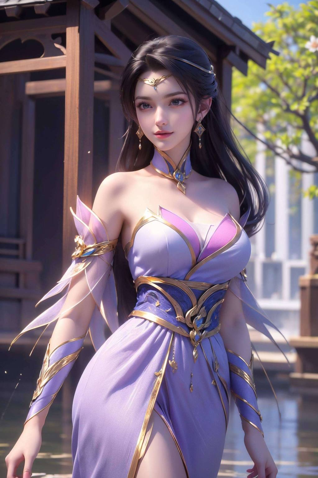 仙武传楚灵玉壁纸相框：AI绘画全屏姿势素材免费包