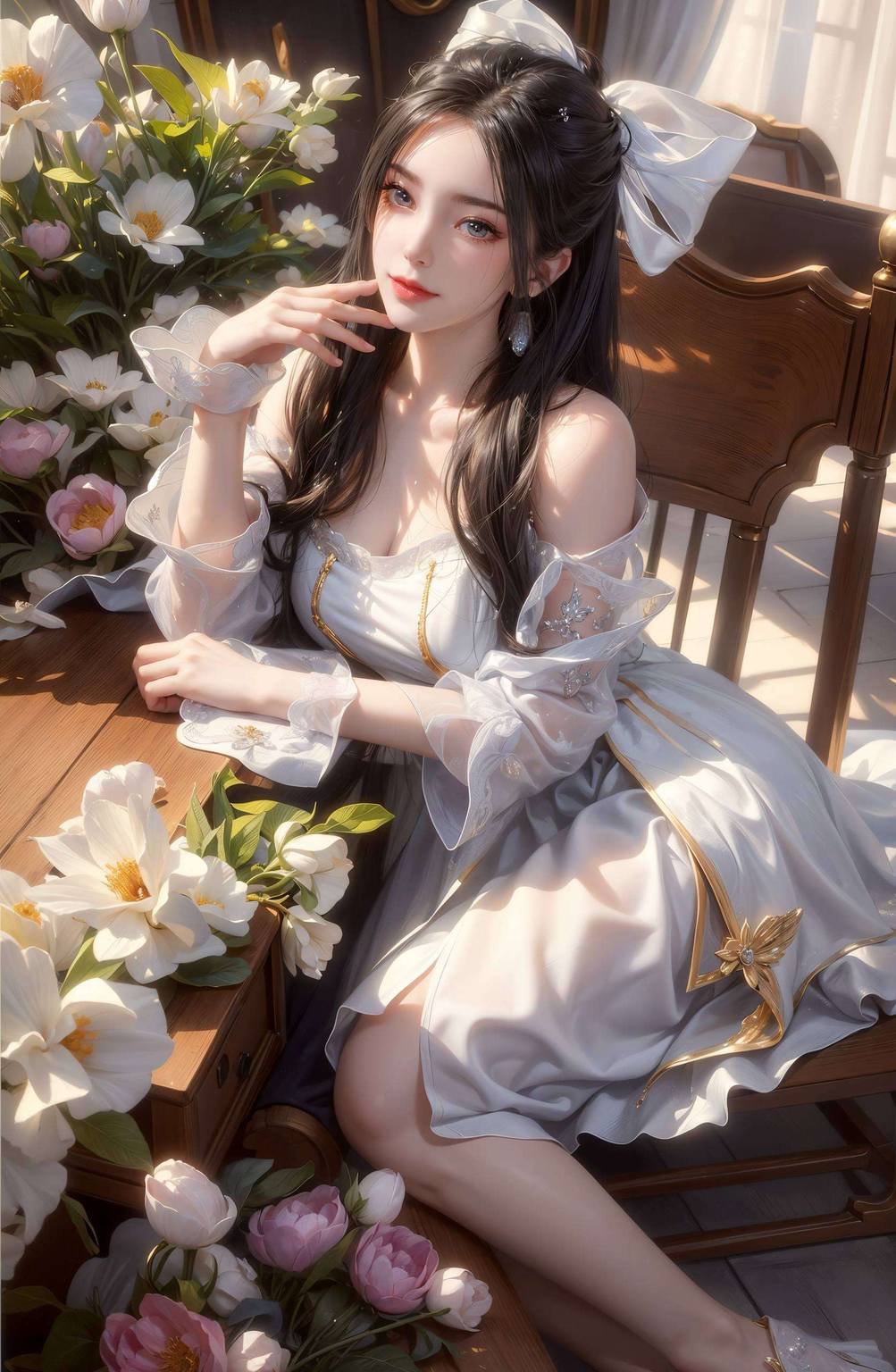 国漫焰灵姬高清壁纸：热门国漫女神AI护眼苹果桌面装饰图-皮皮兔动漫