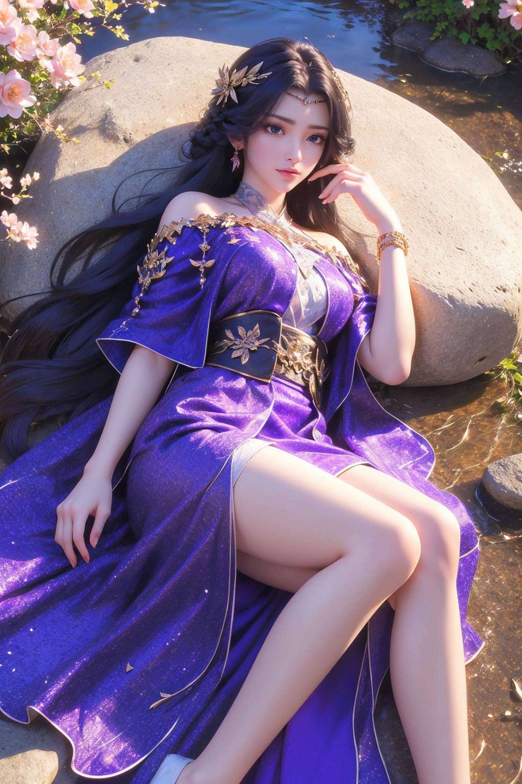 完美世界云曦横图壁纸：AI绘画角色素材免费合集