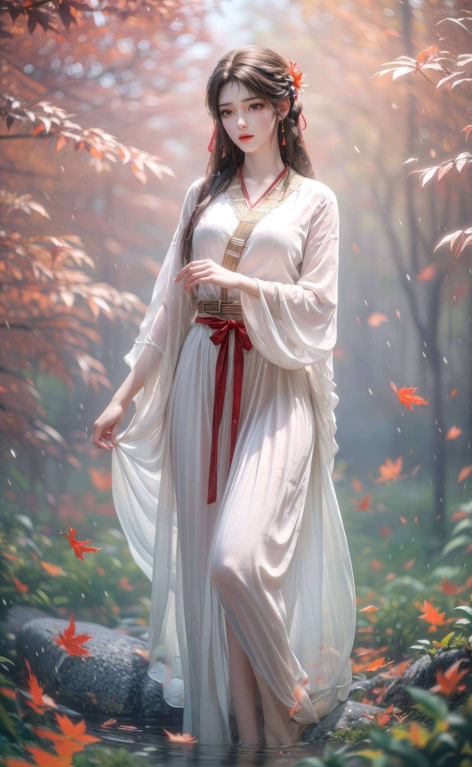 石昊亲火灵儿壁纸：AI绘画全屏姿势素材免费秀