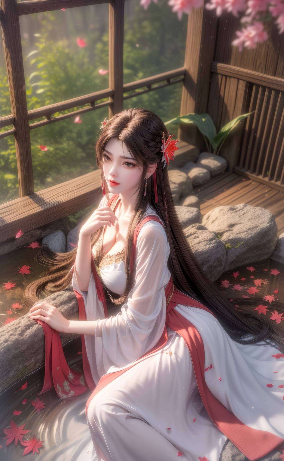 石昊亲火灵儿壁纸：AI绘画全屏姿势素材免费秀