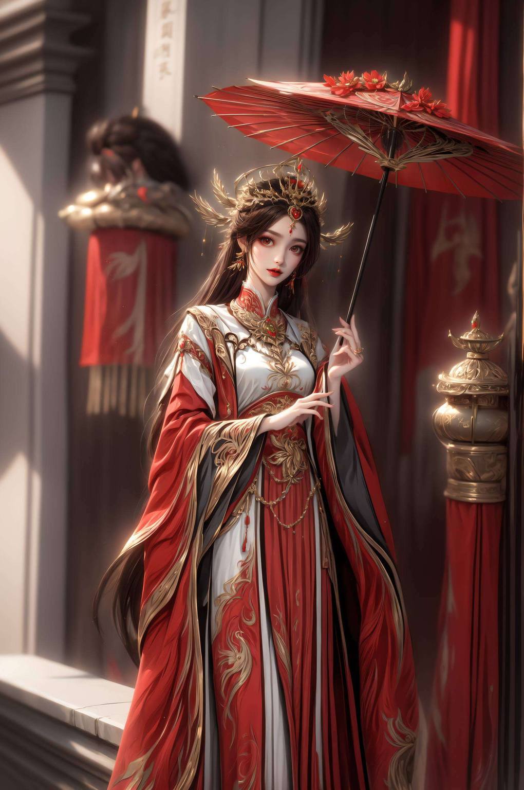 石昊亲火灵儿壁纸：AI绘画全屏姿势素材免费秀