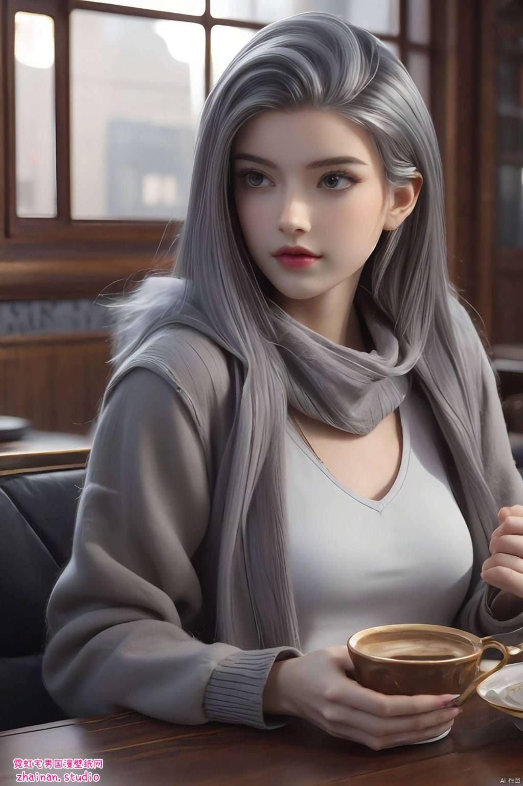 超精致国漫女生AI精细角色iPhone古风鹤熙动态壁纸推荐女生版