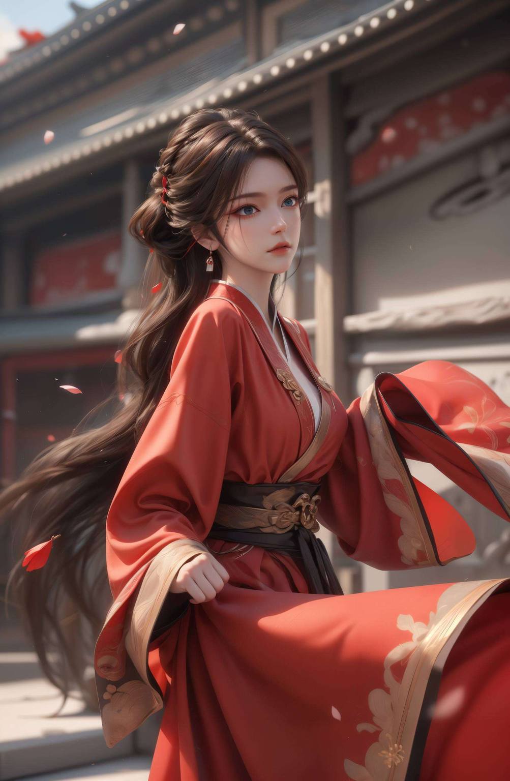 元龙蔷薇高清动态壁纸图片ai素材：超好看国漫女神ai游戏壁纸pc粉色-皮皮兔动漫