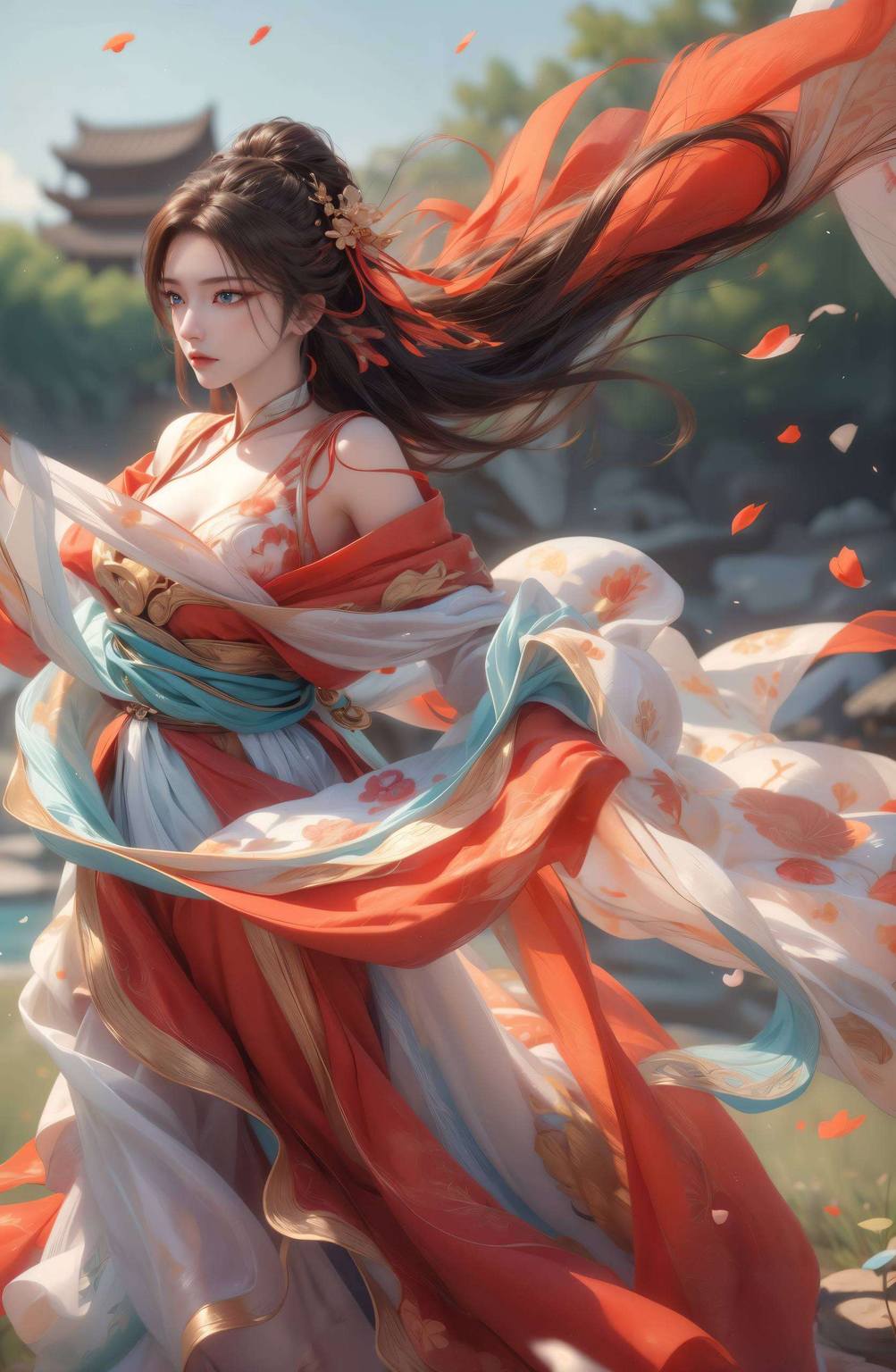 元龙蔷薇高清动态壁纸图片ai素材：超好看国漫女神ai游戏壁纸pc粉色